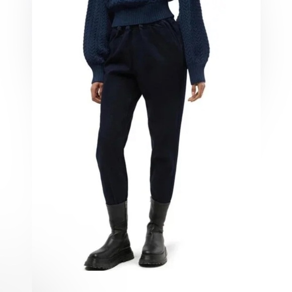 NWT WEWOREWHAT DENIM JOGGER JEAN INDIGO BLUE HIGH WAIST ELASTIC WAIST SIZE L - Picture 1 of 6